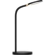 NONI LED Bureaulamp 5,5W 3-staps dimbaar + QI lader zwart