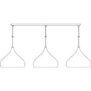 Losse opbouw basis voor pendels 3x, zwart, 120cm