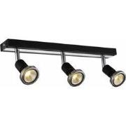 ROBUS spot 3xGU10 5W LED incl. zwart/chroom