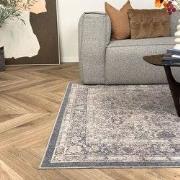 Vintage vloerkleed Sybil Blauw - Polyester