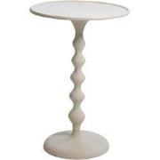 Bijzettafel Rond - Grijs Aluminium - 38x38x56cm - Fresia