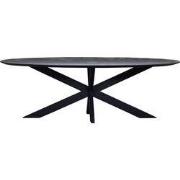 Eettafel Ovaal 160cm - Zwart Mangohout - Tafel Diamond