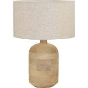Tafellamp Mangohout Naturel - 1-Lichts - 40x40x55cm - Francis