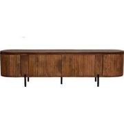 Tv-meubel Naturel Mangohout - 4 Deuren - 200x40x55cm - Marlène