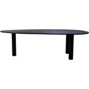 Eettafel Zwart Mangohout - 260x120x76cm - 8-10 Personen - Hana