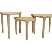 Salontafel - Naturel Mangohout - Set Van 3 - Jiska
