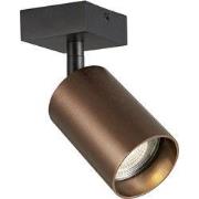 TABOO 1L GU10 (excl) zwart + geborsteld brons, spot