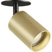 Tabor 1L inbouwspot met koker GU10 (excl) zwart + geborsteld goud
