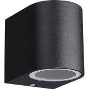 Filip wandlamp rond IP54 zwart 81mm GU10 (excl) max 35Watt