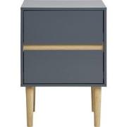 Nachtkastje Donkergrijs MDF - 40x35x55cm - Bisley