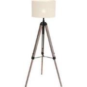 Mexlite - vloerlamp - Triek - wit - linnen metaal - Ø 75cm - E27 - 717...