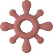 Baby's Only Siliconen baby bijtring - Bijtspeeltje blossom - Stone Red