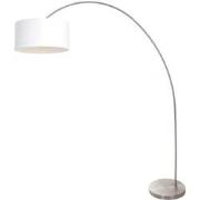 Mexlite - vloerlamp - Solva - staal - linnen metaal - booglamp - E27 -...