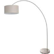 Mexlite - vloerlamp - Solva - staal - linnen metaal - booglamp - E27 -...