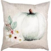 Clayre & Eef Kussenhoes 45x45 cm Beige Grijs Polyester Pompoen Sierkus...
