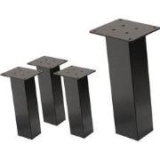 Set van 4 tafelpoten schuin H30 cm Donkergrijze look Industrieel stale...