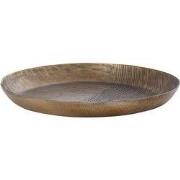 PTMD Plateau Jowad - 32x32x3 cm - Aluminium - Goud