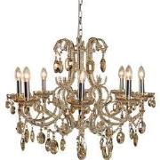LumiLamp Kroonluchter  Ø 70x58 cm  Beige Ijzer Glas Hanglamp