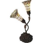 Lumilamp Tiffany Tafellamp 44x26x61 cm Beige Glas