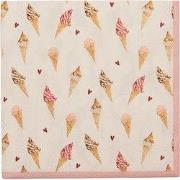 Clayre & Eef Servetten Papier Set van 20  33x33 cm (20) Beige Roze Pap...