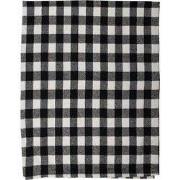Clayre & Eef Plaid  130x170 cm Zwart Wit Polyester Deken