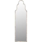 Clayre & Eef Spiegel  38x132 cm Wit Ijzer Rechthoek Grote Spiegel