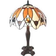 Lumilamp Tiffany Tafellamp Ø 41x57 cm Beige Bruin Glas