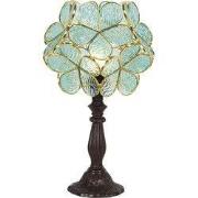Lumilamp Tiffany Tafellamp 43 cm Groen Glas Bloem