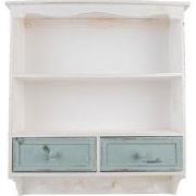 Clayre & Eef Wandrek  56x13x60 cm Wit Hout Rechthoek Muurrek