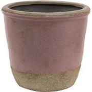 Clayre & Eef Bloempot  Ø 19x19 cm Roze Beige Keramiek Rond Bloempot bi...