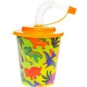 Decopatent® 12 STUKS DINOSAURUS 3D Drink Beker met Rietje en Deksel - ...