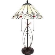 Lumilamp Tiffany Tafellamp Ø 39x69 cm Beige Glas