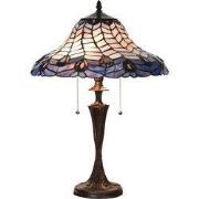 Lumilamp Tiffany Tafellamp Ø 40x60 cm Blauw Paars Glas