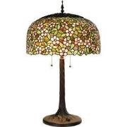 Lumilamp Tiffany Tafellamp Ø 46x72 cm Groen Roze Glas