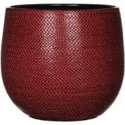 Mica Decorations gabriel ronde bloempot bordeaux maat in cm: 25 x 29