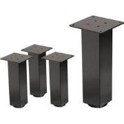 Set van 4 tafelpoten I-Design 30 cm donkergrijze look industrieel staa...