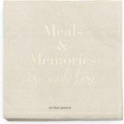 Paper Napkin Meals & Memories