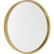 Fragix Boston wandspiegel rond - Goud - Metaal - Ø35cm - Industrieel