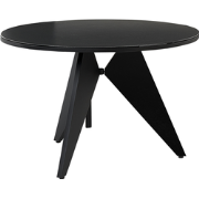 Beliani OLMETTO - Ronde tafel-Zwart-Aluminium