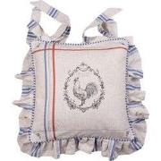 Clayre & Eef Kussenhoes Stoelkussen  40x40 cm Beige Katoen Haan Sierku...