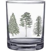 Clayre & Eef Waterglas  230 ml Glas Dennenbomen Drinkbeker