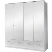 Kast met 4 spiegeldeuren en 4 laden - L179 cm