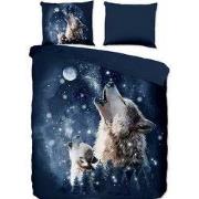 Pure Wolfen Dekbedovertrek Blauw-2-persoons (200 x 200/220 cm)