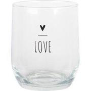 Clayre & Eef Waterglas 300 ml Transparant Glas Hart Drinkbeker