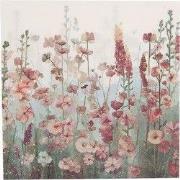 Clayre & Eef Servetten Papier Set van 20 33x33 cm Wit Roze Bloemen