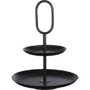 Mica Decorations Rama Etagere - 28x28x36 cm - Ijzer - Zwart