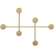Kapstok voor aan de muur met 6 haken in zwart metaal H60 cm  DAMA