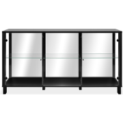Dressoir met 15 mm kastdikte, glazen zijkanten, spiegel achterwand, 10...