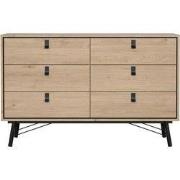 Dubbele ladekast met 6 lades en metalen onderstel B150,3 cm  JOYCE