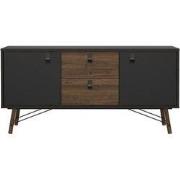 Dressoir met 2 deuren en 2 lades en metalen onderstel B150,3 cm  JOYCE